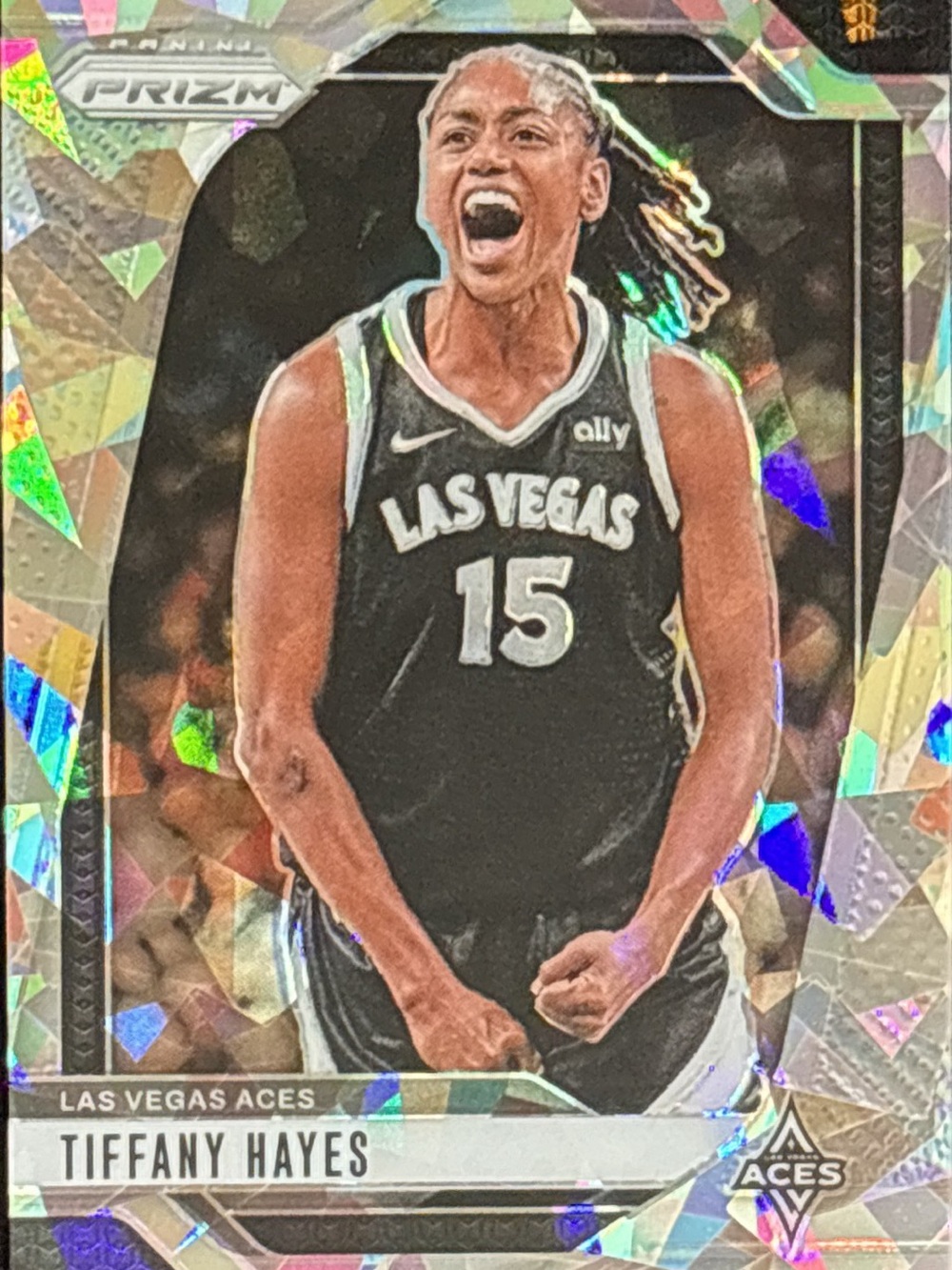 Panini Prizm Las Vegas Aces Tiffany Hayes Ice Prizm Holo Trading Card